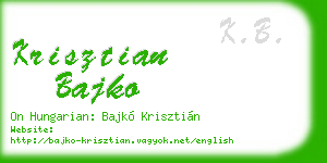 krisztian bajko business card